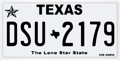 TX license plate DSU2179