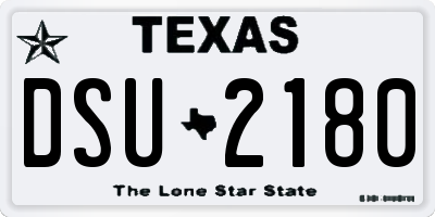 TX license plate DSU2180