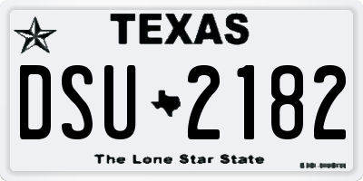 TX license plate DSU2182
