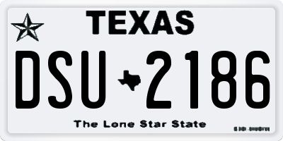 TX license plate DSU2186