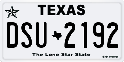 TX license plate DSU2192