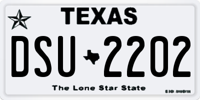 TX license plate DSU2202