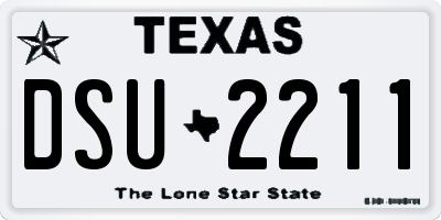 TX license plate DSU2211