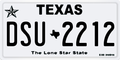 TX license plate DSU2212