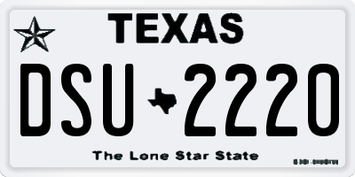 TX license plate DSU2220