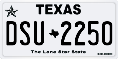 TX license plate DSU2250