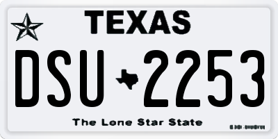 TX license plate DSU2253