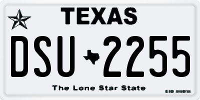 TX license plate DSU2255