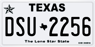 TX license plate DSU2256