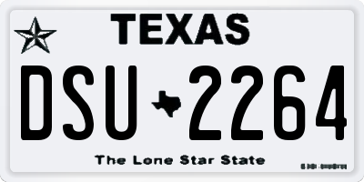 TX license plate DSU2264