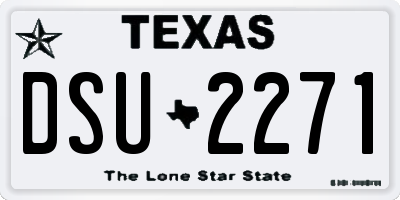 TX license plate DSU2271