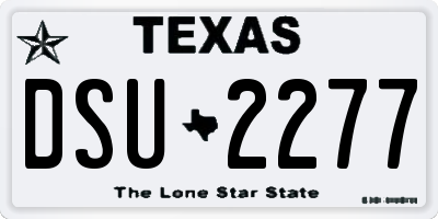 TX license plate DSU2277