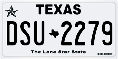 TX license plate DSU2279