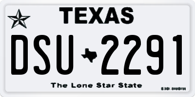 TX license plate DSU2291