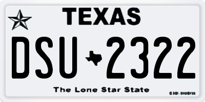 TX license plate DSU2322