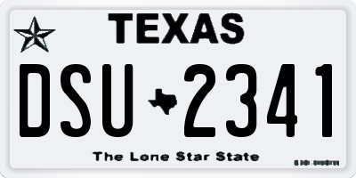 TX license plate DSU2341