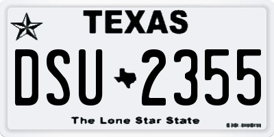 TX license plate DSU2355