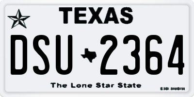 TX license plate DSU2364