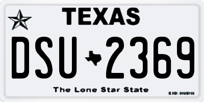 TX license plate DSU2369