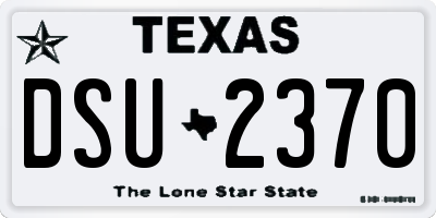 TX license plate DSU2370