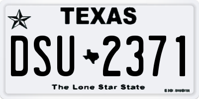 TX license plate DSU2371