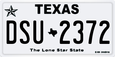 TX license plate DSU2372