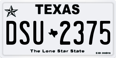 TX license plate DSU2375