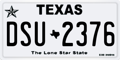 TX license plate DSU2376