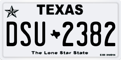 TX license plate DSU2382
