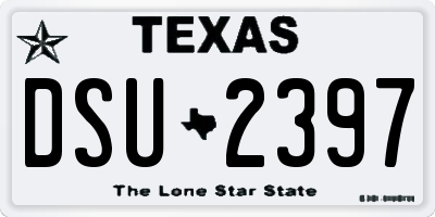 TX license plate DSU2397