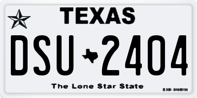 TX license plate DSU2404