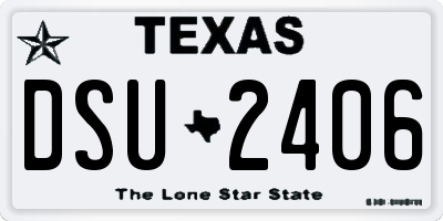 TX license plate DSU2406