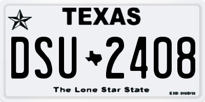 TX license plate DSU2408