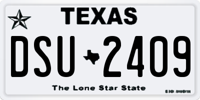 TX license plate DSU2409