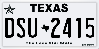 TX license plate DSU2415