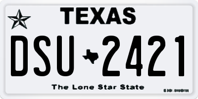 TX license plate DSU2421