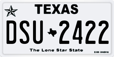 TX license plate DSU2422