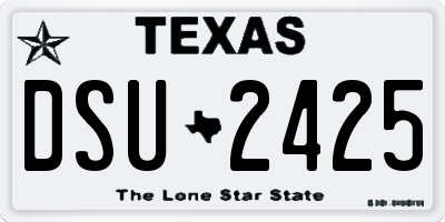 TX license plate DSU2425