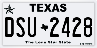 TX license plate DSU2428