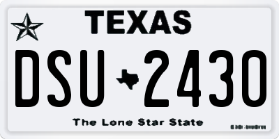 TX license plate DSU2430