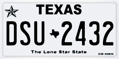 TX license plate DSU2432