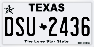 TX license plate DSU2436
