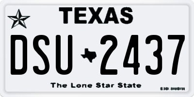 TX license plate DSU2437