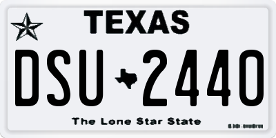 TX license plate DSU2440