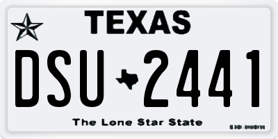 TX license plate DSU2441