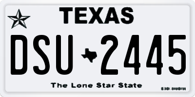TX license plate DSU2445