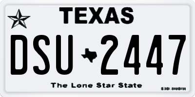 TX license plate DSU2447