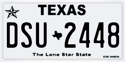 TX license plate DSU2448