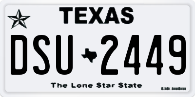 TX license plate DSU2449