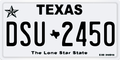 TX license plate DSU2450